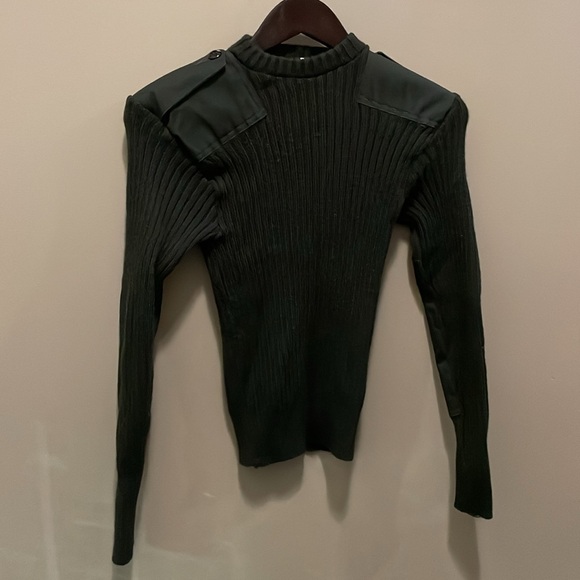 Vintage 1983 Dorothea Knitting Mills Sweater Adult Military Wool Mens Size Small - Picture 3 of 10